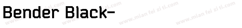 Bender Black字体转换